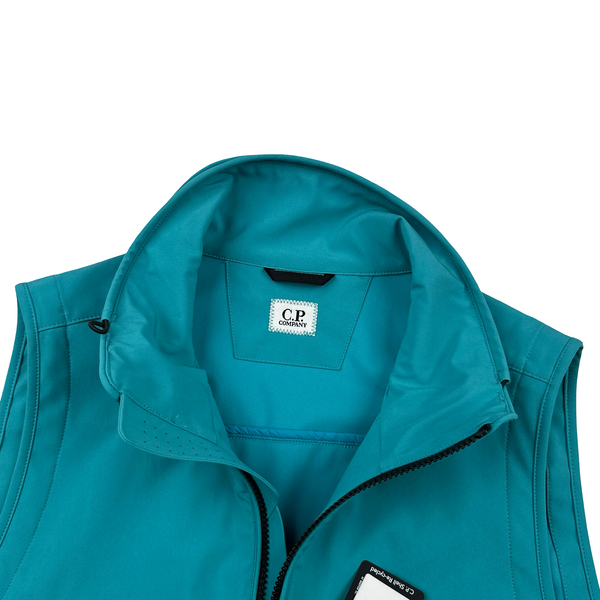 CP Company Shell R Baby Blue Chest Pockets Lens Gilet - XL