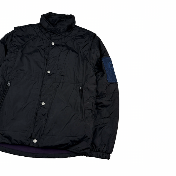 Stone Island Purple/Black 2005 Denims Quilted Reversible Jacket - Medium