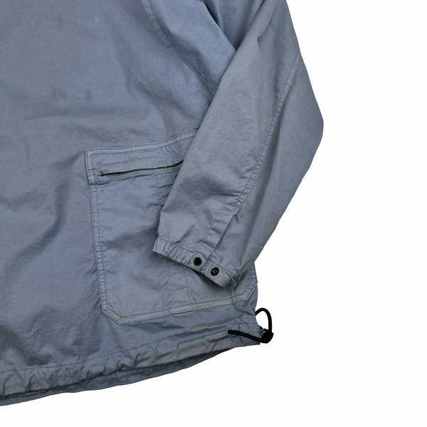 Stone Island 2021 Lilac Brushed Cotton Cargo Pullover Overshirt - Medium