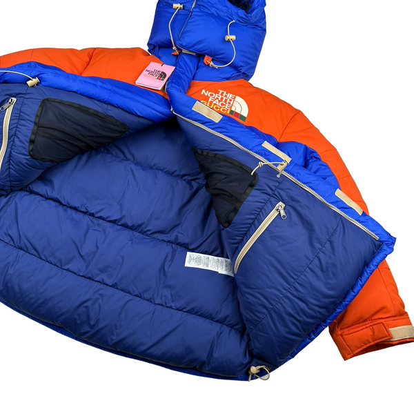 North Face X Gucci 700 Blue/Orange Down Filled Down Hooded Puffer Jacket - XXL