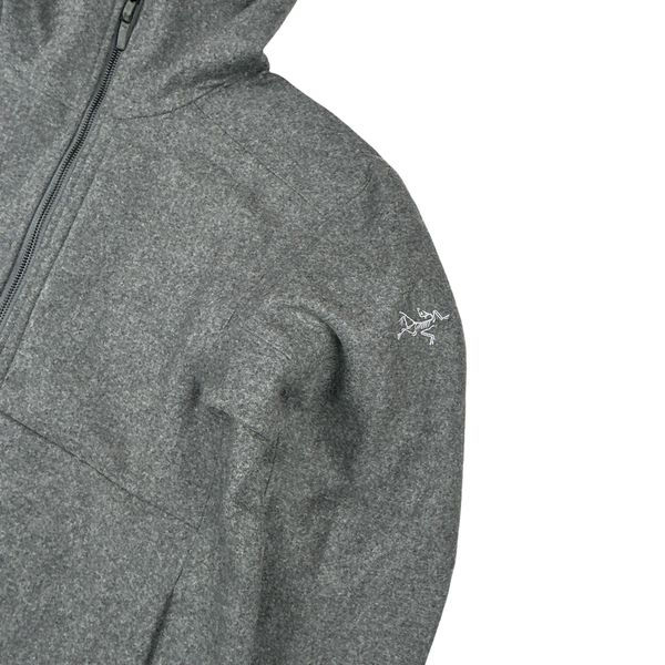 Arcteryx Cordova Grey Wool Zipped Hooded Jacket -