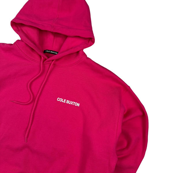Cole Buxton Neon Pink Boxy Fit Hoodie - Small