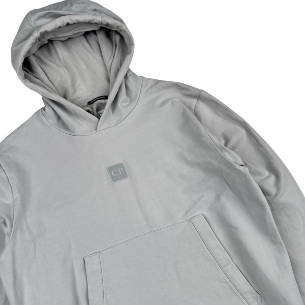 CP Company Grey Metropolis Pullover Stretch Hoodie - Small