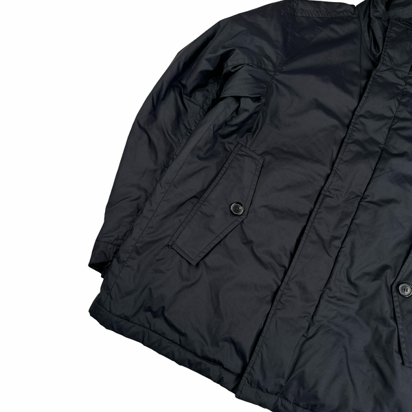 Prada Black Nylon Red Tab Padded Jacket - Medium