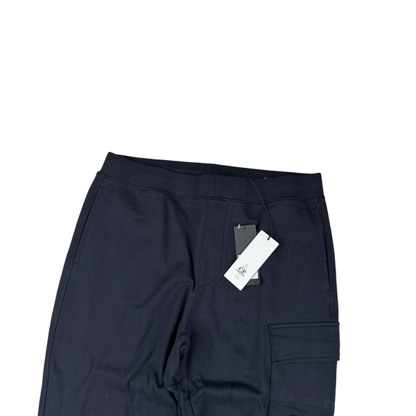 CP Company Navy Cotton Lens View Joggers - Large