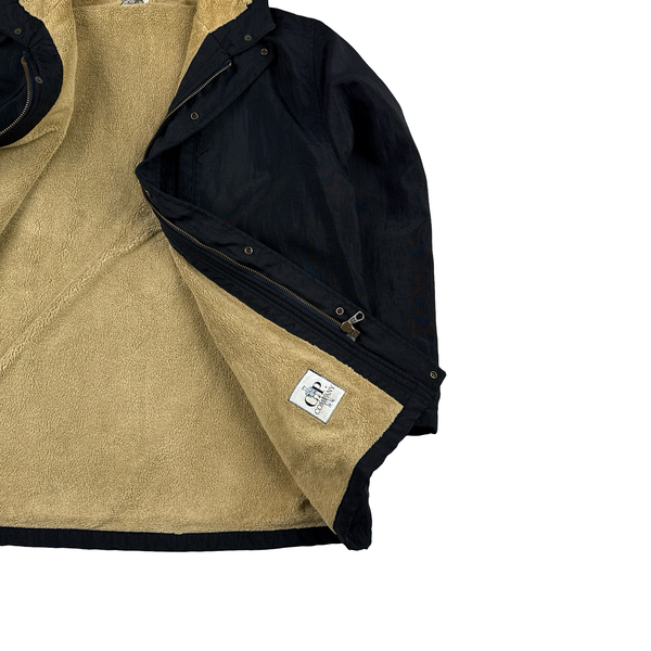 CP Company 1995 Thick Nylon Vintage Fleece Lined Hooded Jacket - Large