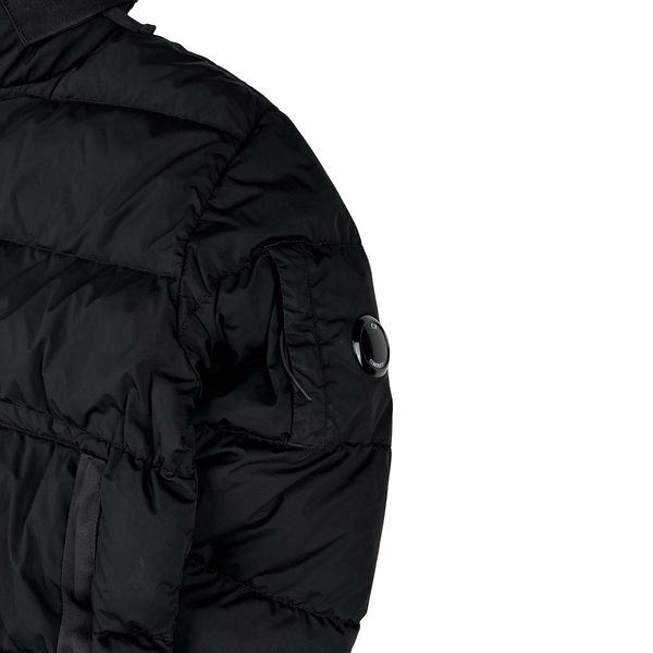 CP Company Black Nycra R Lens View Puffer Jacket - Medium