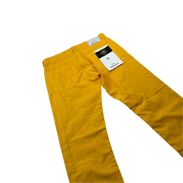 Stone Island 2018 Slim Fit Yellow Denim Jeans - 32"