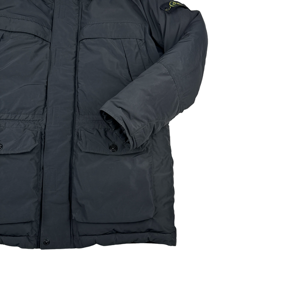 Stone Island 2020 Black Down Filled Micro Reps Jacket - XL