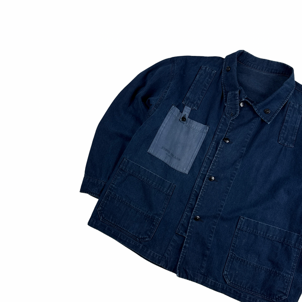 Stone Island Marina Vintage Vertical Badge Denim Jacket - XL