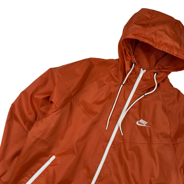 Nike Orange Lightweight Windrunner Hooded Zipped Jacket - Small