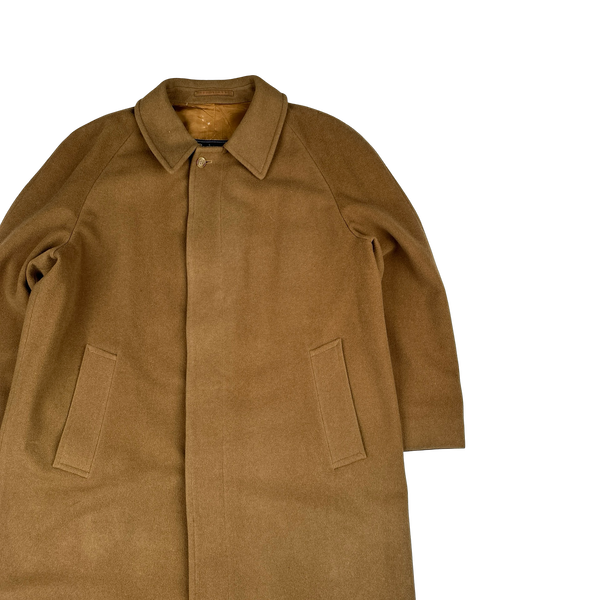 Burberry Wool Camel Long Collared Jacket - XL