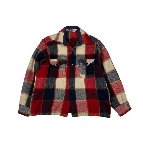 Woolrich Alaskan Heavyweight Checked Button Up Overshirt - Large