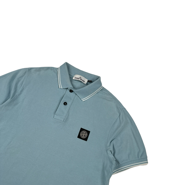 Stone Island 2018 Baby Blue Polo Shirt - Large