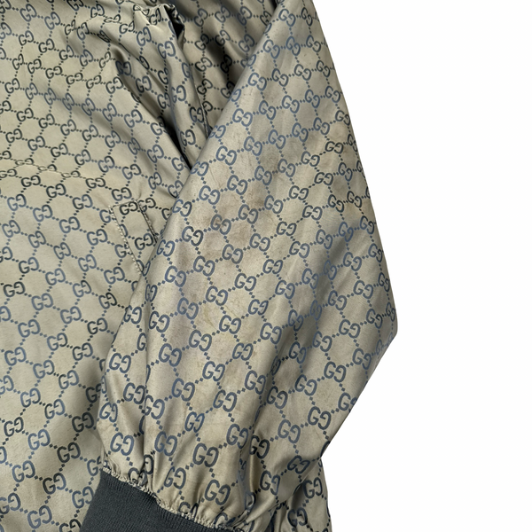 Gucci Monogram Zipped Silk Jersey Lined Jacket - XXL