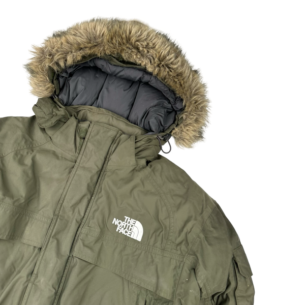 North Face Khaki Hyvent McMurdo Down Filled Parka Jacket - Large