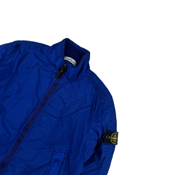 Stone Island 2015 Blue Crinkle Reps Padded Bomber Jacket - Large
