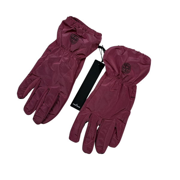 Stone Island Purple 2023 Nylon Metal Gloves