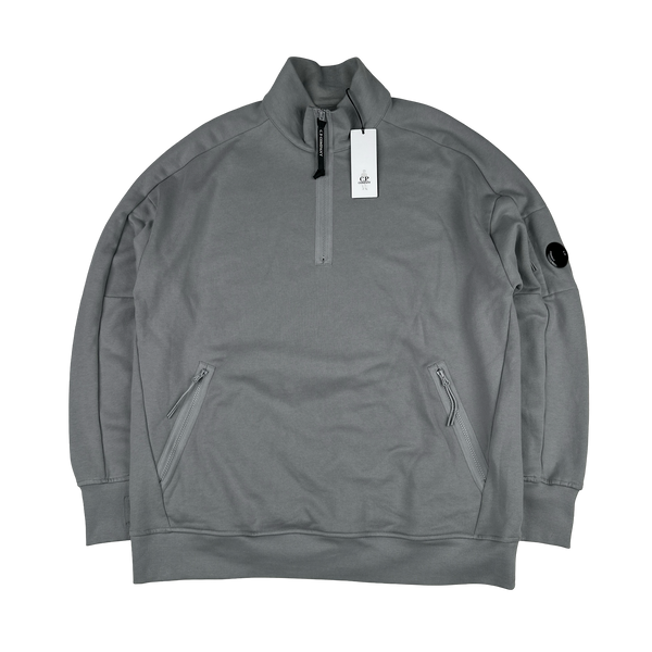 CP Company Grey Quarter Zip Lens Viewer Pullover - 3XL