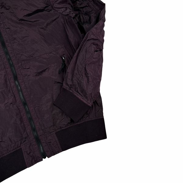 Stone Island 2018 Plum Purple Nylon Metal Watro Hooded Jacket - Large