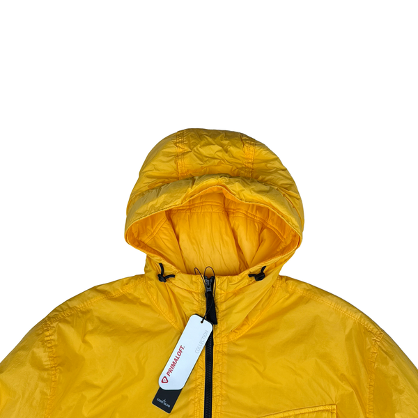 Stone Island 2022 Yellow Crinkle Primaloft Lined Jacket - XXL