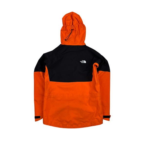 North Face Orange Gore Tex Colour Block Hooded Jacket - Small