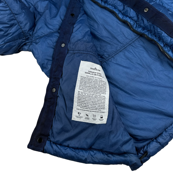 Stone Island 2013 Blue Garment Dyed Puffer Jacket - Medium