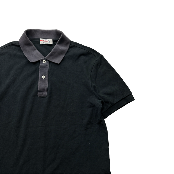 Prada Black Cotton Polo Shirt - Medium