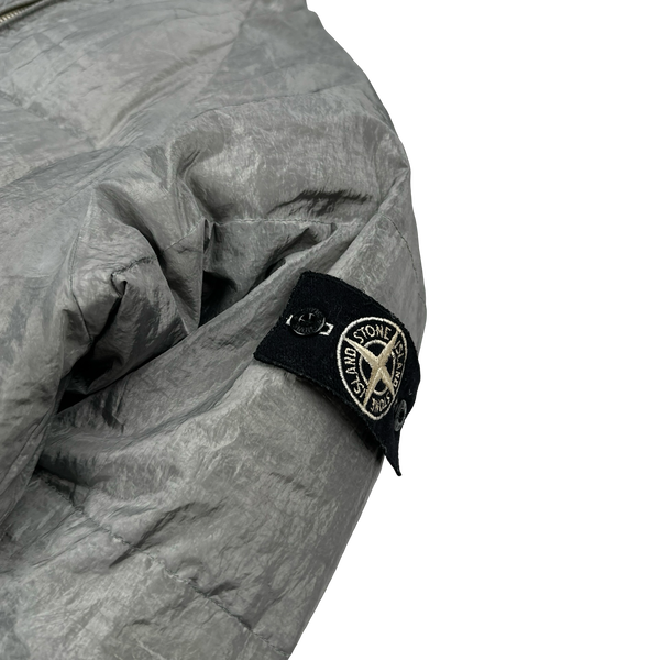 Stone Island AW2000 Hooded Silver Pure Metal Shell - Large