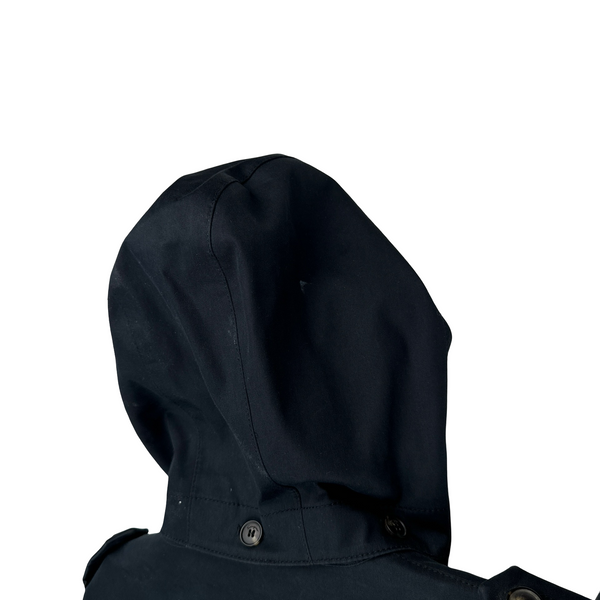 Salvatore Ferragamo Navy Trench Coat Jacket - Large