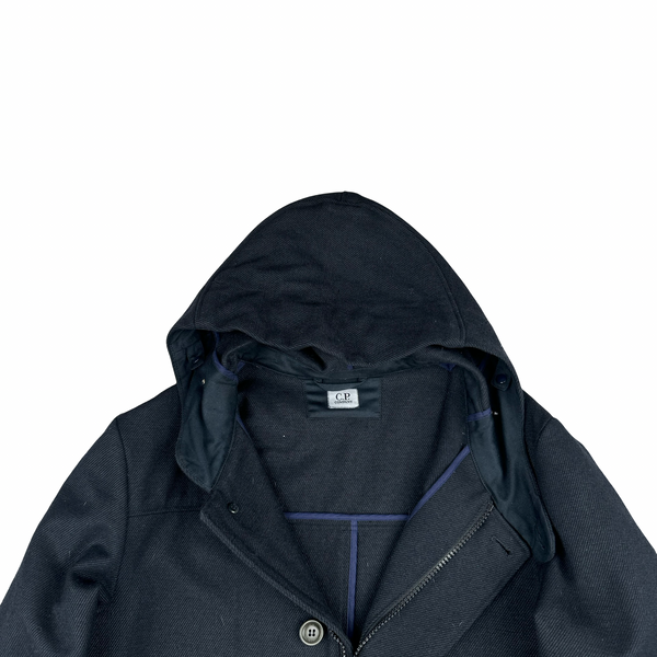 Cp Company B Drill Navy Front Pockets Buttoned Jacket - Large