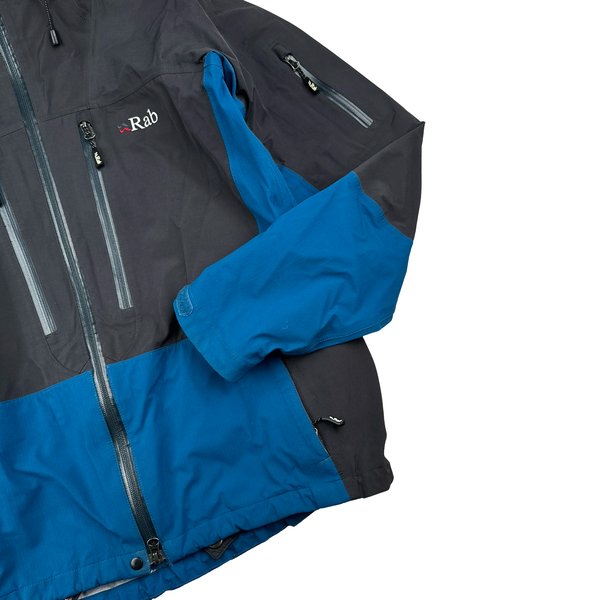 RAB Extreme Blue/Grey Event Zipped Waterproof Rain Jacket - Medium
