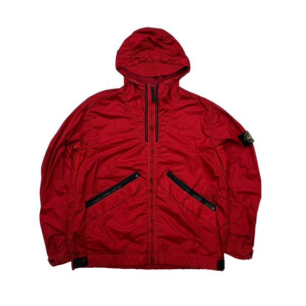 Stone Island 2012 Red Membrana TC Hooded Jacket - XXL