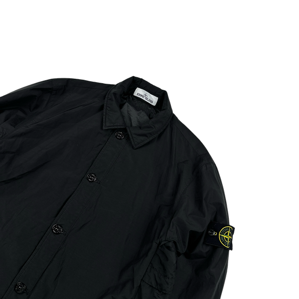 Stone Island 2021 Black Primaloft Lined Collared Coach Jacket - Medium