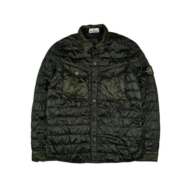 Stone Island 2015 Dark Green Down Filled Overshirt - Large