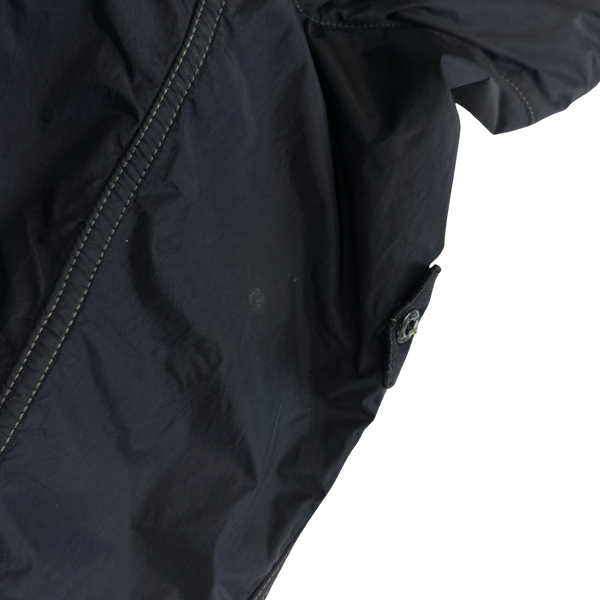 Stone Island 2011 Navy Contrast Stitch Nylon Metal Buttoned Jacket - Large