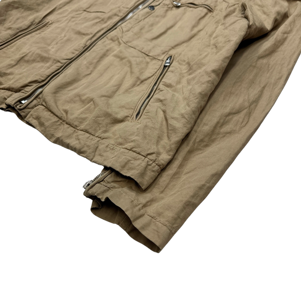 CP Company Vintage 2006 Khaki Cotton Lino Flax Metal Blend Jacket