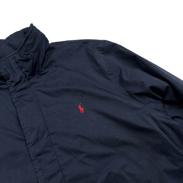 Ralph Lauren Navy Fleece Lined Water Resistant Jacket - Large
