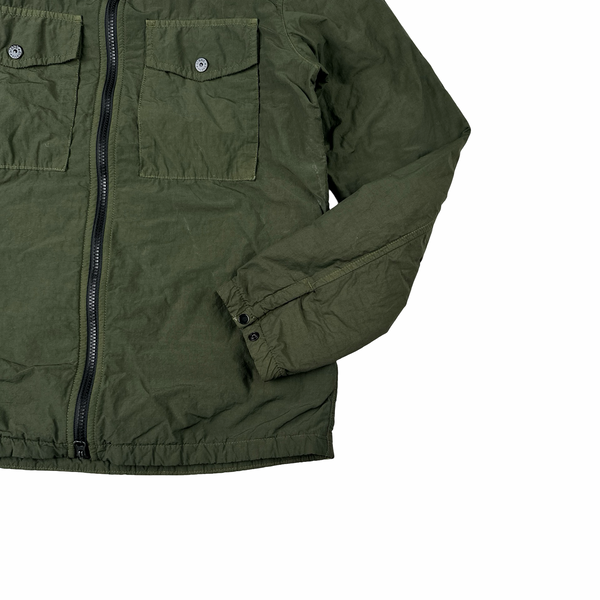 Stone Island 2020 Naslan Khaki Double Chest Pocket Overshirt - Small