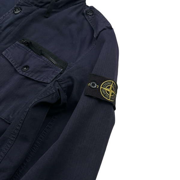 Stone Island 2012 Navy Army Tex Cotton 01 Multi Pocket Field Jacket - Medium