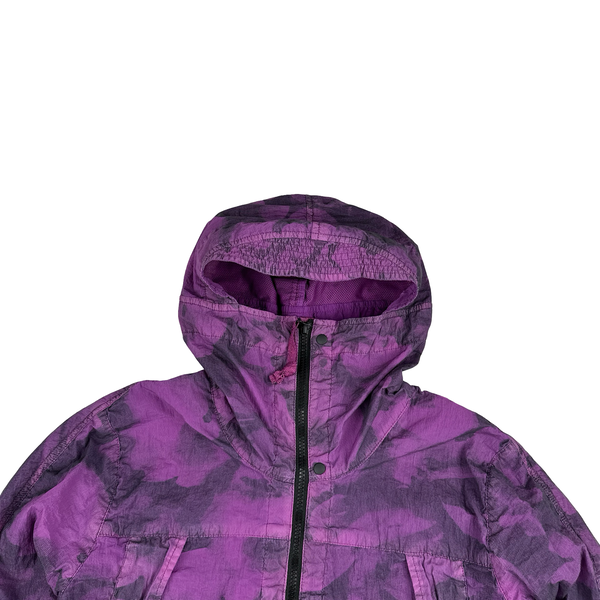 Nemen Purple Print Lightweight Windbreaker Jacket - Medium