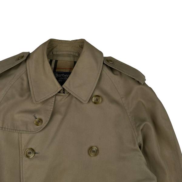 Burberry Nova Check Lined Trench Coat - Medium