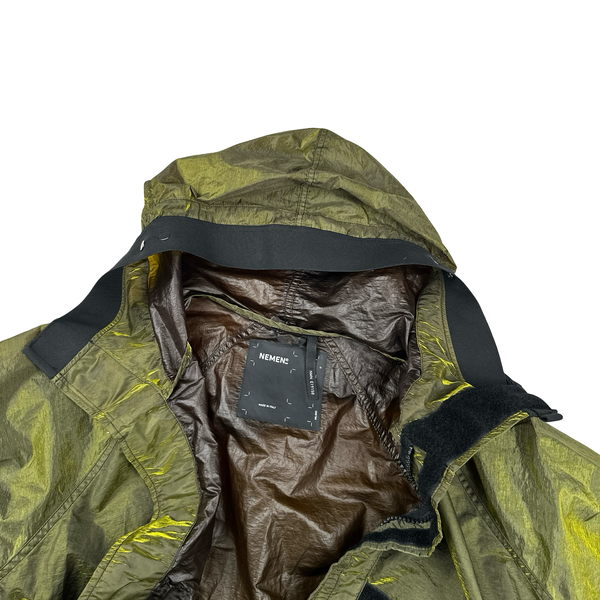 Nemen Adjustable Shimmer Green Hooded Lightweight Jacket - Large