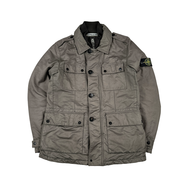 Stone Island Dark Beige David TC Military Jacket - Medium