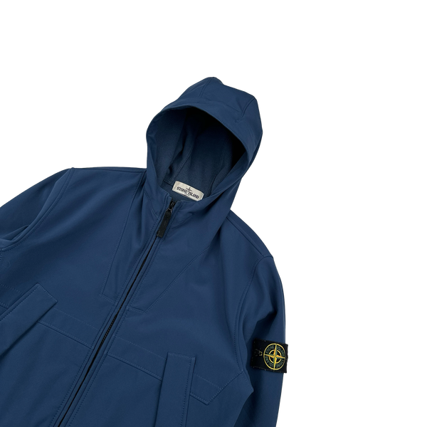 Stone Island 2013 Blue Soft Shell R Jacket - Large
