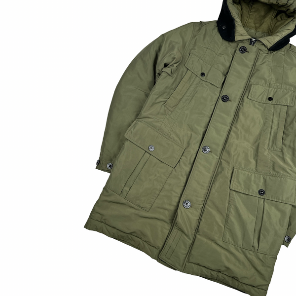 Stone Island Green 2019 Micro Reps Primaloft Parka Jacket - Medium
