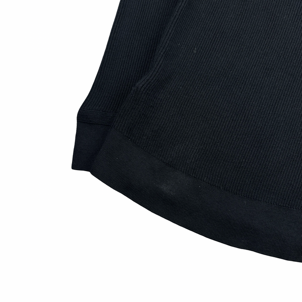 Stone Island 2022 Black Thick Ribbed Cotton Knit Roll Neck Jumper - XXL