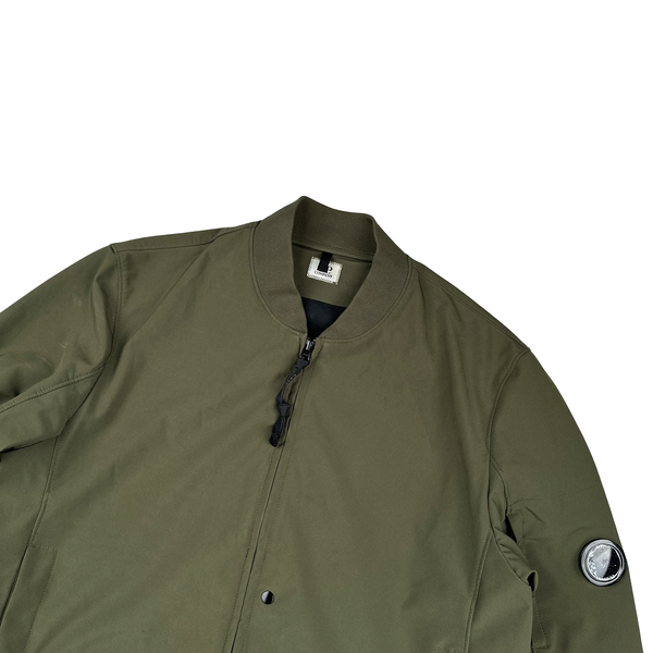CP Company Khaki Soft Shell Bomber Jacket - Large