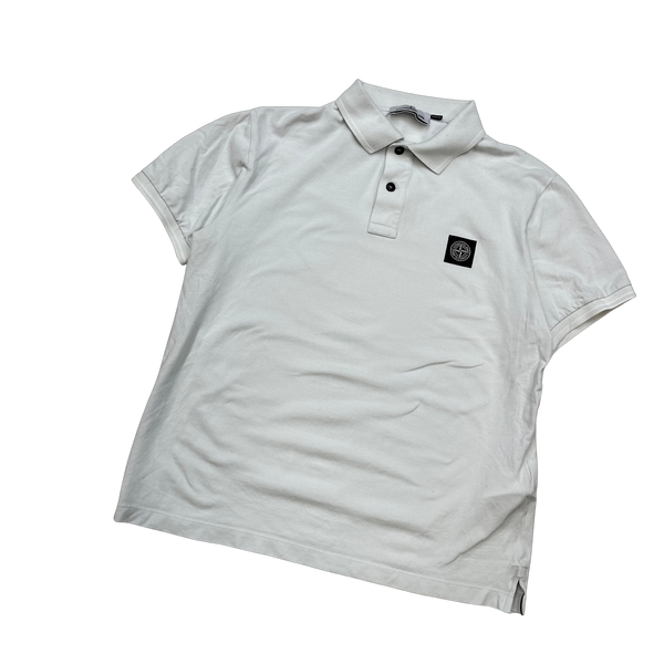 Stone Island 2018 White Polo Top - Large