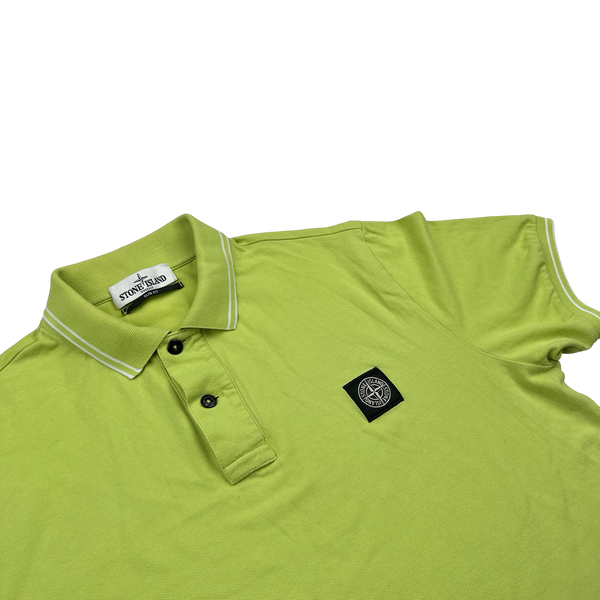 Stone Island Lime Green Polo Shirt - XL